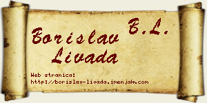 Borislav Livada vizit kartica